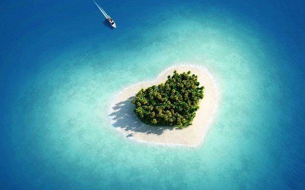 Остров в форме сердца.