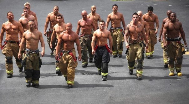 Американские пожарные...